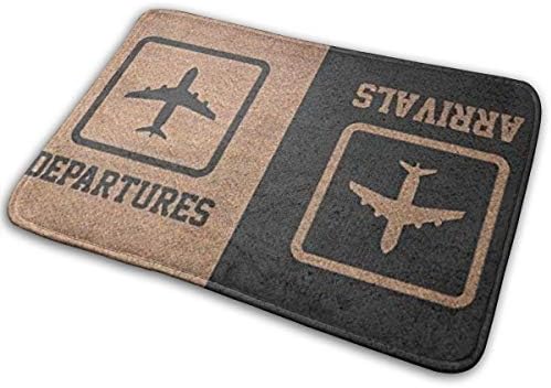 ghkfgkfgk Ruandian Arrivals Departures Nature Doormat Entrance Mat Floor Mat Rug Indoor/Outdoor/Front Door/Bathroom Mats Rubber Non Slip 23.6 X 15.8 Inch