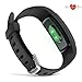 moreFit Fitness Tracker, Slim Touch HR Heart Rate Waterproof Activity Tracker Wireless Smart Bracelet Pedometer Watch with Sleep Monitor (Black/Valentine's Day Design)