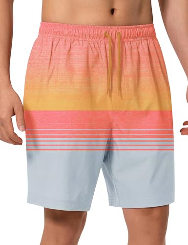 BARRACUDA BAY Mens Swim Trunks 8 inch Inseam