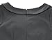 MUXXN Women's Crew Neck Tie Waist Formal Business Dress (L Gray)