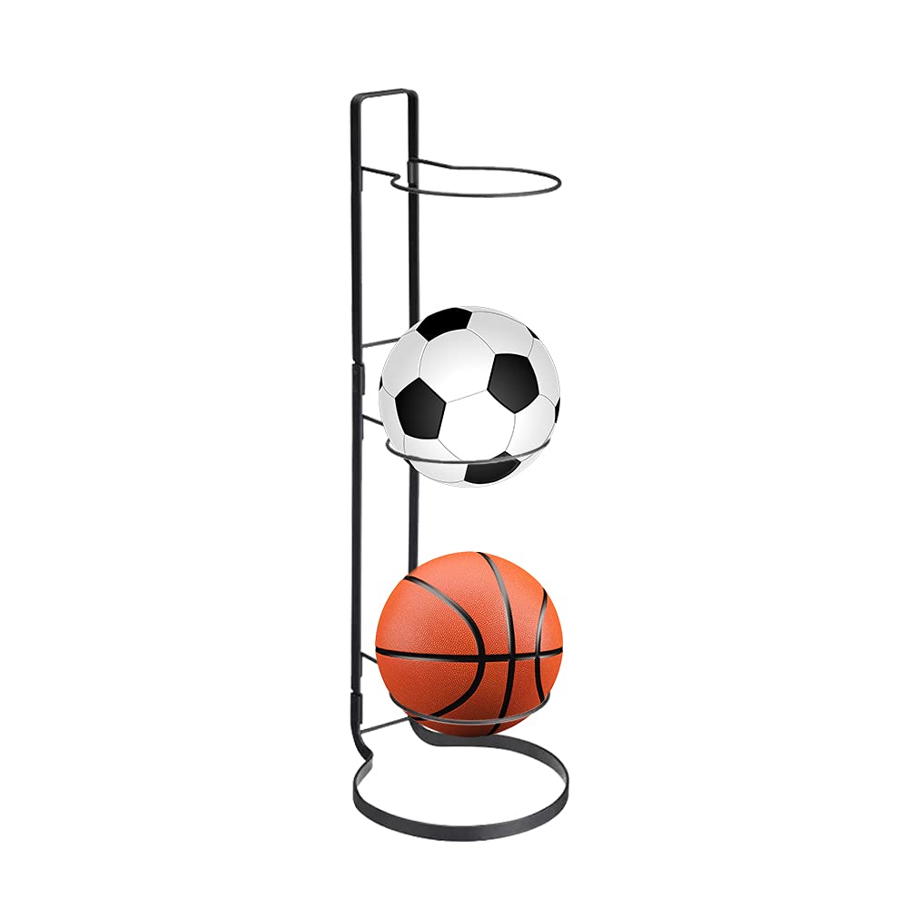 Basketball Ball Storage Rack, 3 Tier Cube Ball Storage Holder