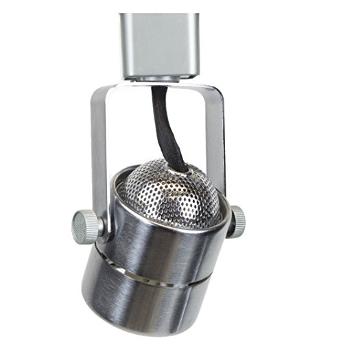 Direct-Lighting Brand H System 3-Lights GU10 7.5W LED (500 lumens Each) Track Lighting Kit 3000K Warm White Bulbs Included HT-50154L-330K-BS (Brushed Steel) - Thumbnail 4