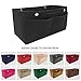 LEXSION Felt Purse Organizer Insert Bag organizer Multi Pocket Bag in Bag Organizer For Tote & Handbag Shaper 8008 Black S