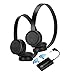 GOgroove TV Bluetooth Wireless Headphones Connection Kit BlueVIBE 2 TV - Easy Setup, Lightweight Ear Pads, Includes Televison Audio Transmitter Adapter - Ideal for Private Watching & Listening