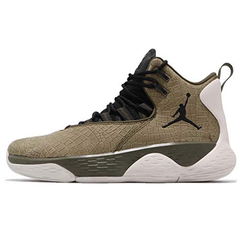 Jordan Men's Super.Fly MVP PF, Olive Canvas/Black-Light Bone, 10.5 M US