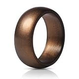 ThunderFit Silicone Ring Wedding Band for Men - 1 Ring (Bronze, 11.5-12 (21.3mm))