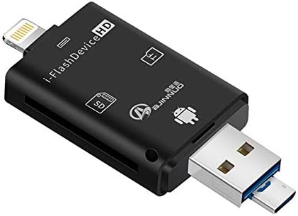 zhenchengshangpin USB i-Flash Drive Micro SD/TF Memory Card Reader Adapter For iPhone iPad Android (black)