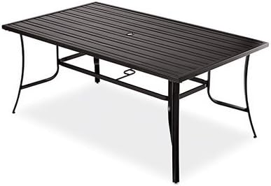 LETRIGHT INDUSTRIAL 720.109.003 Concord, 66"L x 38"W, Steel Slat Top Dining Table