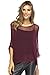 Blouson Top Lite Sleeves Maroon