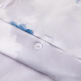 Prime Linens Duvet Cover Set 3 Pcs Brushed Microfibre Vintage Floral Blue Single view 5