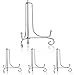 Tatuo 4 Packs Iron Display Stand, Iron Easel Plate Display, Photo Holder Stand for Home Decoration (Silver, 6 Inch)
