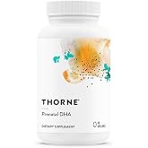 THORNE Prenatal DHA, Omega-3 Fish Oil with EPA &amp; DHA, 60 Softgels | Supports a Healthy Pregnancy &amp; Baby&rsquo;s Brain and Nervous System Development from Pregnancy to Nursing*, NSF Contents Certified