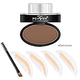 Hanyia Eye Brow Powder Eyebrow Stamp Kit For Perfect Eyebrow Quick Eyebrow Makeup With Eyebrow Brush Stencils Tools