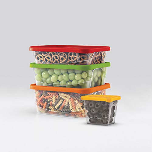 Plas Glas STP42 42 Piece Stackable BPA Free Plastic Food Storage Lunch