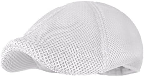 Soft Mesh Newsboy Gatsby Cap Mens Ivy Hat Golf Driving Summer Sun Flat Cabbie