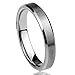 Prime Pristine Titanium Wedding Band Ring for Women Beveled Edges Brushed Ring for Woman