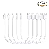 Yostyle Short Lightning Cable 5Pack 1ft Lightning to USB Cable Short iPhone Charger Cord for iPhone X / 8 / 8 Plus / 7/7 Plus / 6 / 6 Plus / 5s, iPad, iPod and other iOS devices(White)