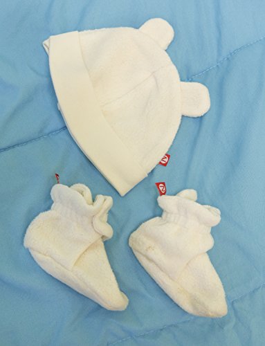 Zutano Newborn Unisex-Baby Fleece Bootie, Cream, 6 Months