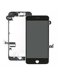 Para iphone 7 plus 5.5" Negro  ayake completo visualización LCD de reemplazo de visualización de montaje con cámara frontal, altavoz del auricular Pre montado y Kits de herramientas de reparación