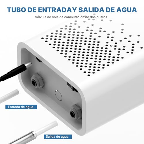 Rabbitstorm Bomba de Agua Automática para Dispensador de Agua Electrodomésticos, Bomba Eléctrica para Dispensador con Grifo de Acero Inoxidable, Dispensador de Agua Embotellada de 2 L, ABS, Blanco
