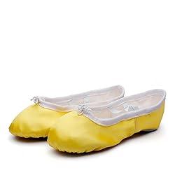 MSMAX Ballet Shoes for Girls Toddler Shoes Yellow
