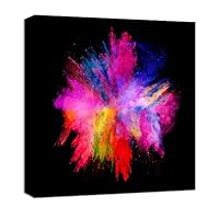 Canvas Wall Art Colorful Powder Canvas Prints Home Artwork Decoration for Living Room,Bedroom - 12x12 inches