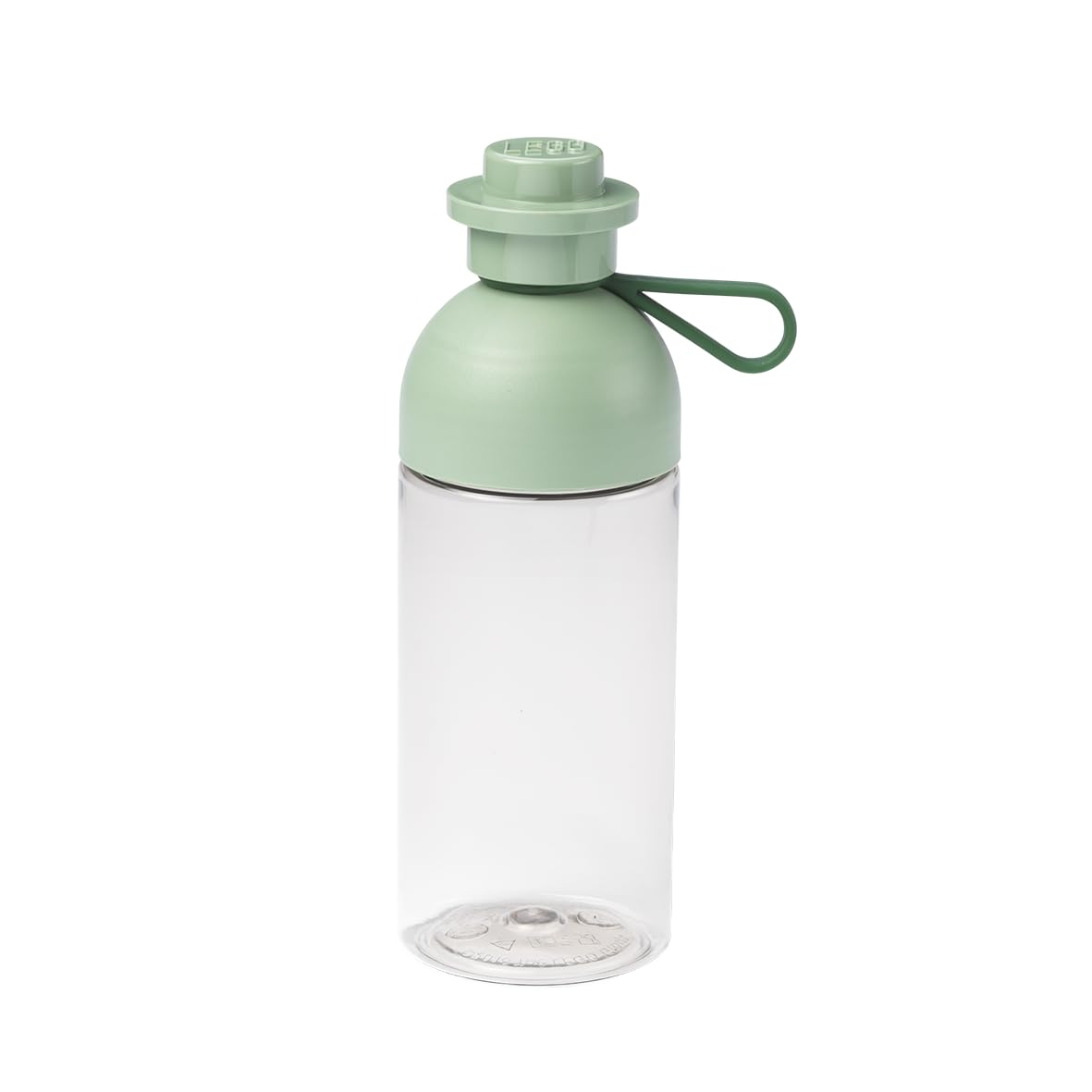 LEGO Hydration Bottle, Kids Drinks Bottle, 500ml Transparent Sand Green, Water Bottle, Drinking Bottle for Toddlers, Dishwasher Safe, Sports Bottle