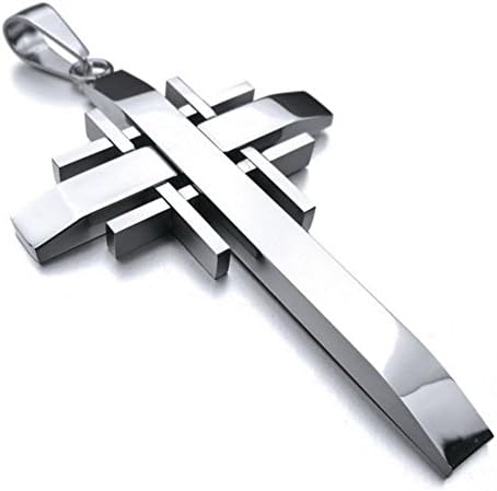 Sinkfish NL90029 Gift Necklace for Unisex-Adult,Titanium Steel Pendant,Lightgray