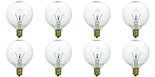 Memotronics 25 Watt Bulbs for Scentsy Full-Size Warmers, KE-25WLITE Extra Long Life, 25W 120 Volt, Pack of 8