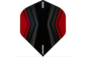 US Darts Pentathlon HD150 RED/Black Standard Dart Flights - 3 Sets (9 Flights) - 150 Micron