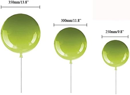 Jiuzhuo Minimalist Adorable Balloon 1-Light Creative Flush Mount Ceiling Light Kids Lighting (Green,Medium)