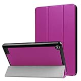 OEAGO All-New Amazon Fire 7 Tablet Case (7th Generation, 2017 Release) - Ultra Slim Lightweight Stand Cover For All-New Fire 7 Tablet with Alexa (7th Gen, 2017 release) (Purple)