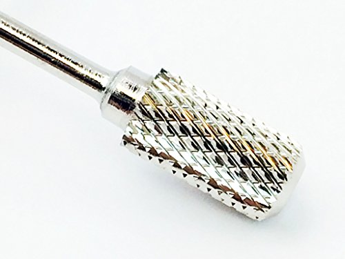 Beauticom Professional Silver Large Dome Top Barrel Carbide Bit (Coarse) 3/32" Shank Size