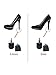 Mudder 9 Pairs Heel Tips High Heel Caps Shoe Repair Tip Taps Shoes Dowels, 8 mm, 9 mm, 10 mm, Black