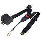 Iglobalbuy Black Three-Point Retractable Auto Car Seat Belt Harness Adjustable Safety Belt