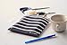 LunchSkins Reusable Zippered Sandwich, Food Bag, Storage, Navy Stripe