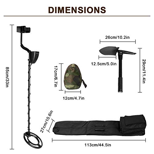 4 MARNUR+MARNUR+Metal+Detector+Waterproof+Handheld+LCD+Display+Metal+Finder+Treasures+Seeking+Tool+with+Battery+Shovel+Scoop+for+Easy+Travel+Kid+and+Adults