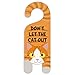 GRAPHICS & MORE Orange and White Cat Do Not Disturb Plastic Door Knob Hanger Sign - Don't let The cat Out