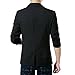 Pishon Men's Blazer Jacket Lightweight Casual Slim Fit One Button Sport Jackets, Black, Tag Size XXXXL=US Size L