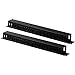 Lancher 2-Pack 19 Inch 1U Cable Management Horizontal Cable Rack Mount Manager with mounting Screws for Service Rack Cabinet 24 Slot with Cover