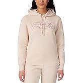 Fila Womens Midweight Fleece Pullover Logo Hoodie (US, Alpha, Large, Regular, Regular, Sand Dollar)
