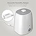 Warm & Cool Mist Humidifier, TaoTronics 5.5L Ultrasonic Air Humidifiers for Home Bedroom Office with Filter, LED Display, External Humidity Sensor, 360°Rotatable Nozzle -(5.5L/1.45 Gallon, US 110V)