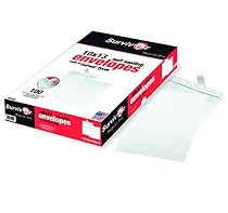 Quality Park Tyvek Open End 10 x 13 Inch White Envelopes 100 Count (R1580)