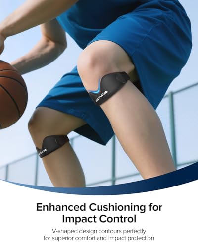 MAXVIVA Patellar Tendon Support Strap 2 Pack, Knee Brace for Women & Men, Patella Band for Running Hiking Basketball Gym Fitness Tennis Badminton Cycling, Offers Relief from Meniscus Tear and Knee Pain.