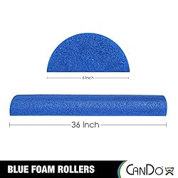 CanDo Blue PE Foam Rollers for Fitness, Exercise