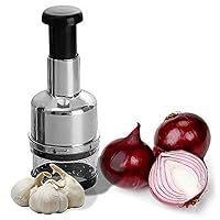 SiFree Healthy Fruit and Vegetable Food Preparation Press Chopper Stainless Steel Chopper and Dicer,Chop Veggies Herbs Onion and Nuts with Ease Kitchen Kitchen Food Processor Onion Chopper