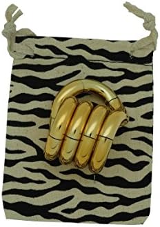 Gold Tangle Jr. Metallic Fidget Toy in Zebra Print Carry Bag