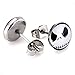 One Pair of Hypoallergenic Nightmare Skeleton 316L Surgical Stainless Steel 10 mm Stud Earrings Skull