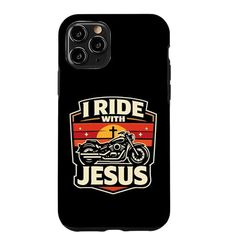 Classic Christian Motorcycle Biker Vintage Retro I Ride with Case for iPhone 11…
