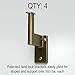 8 ft. Handrail - Complete Kit. Architectural Bronze Anodized Aluminum with 4 Antique Brass Wall Brackets and Endcaps - 1.6